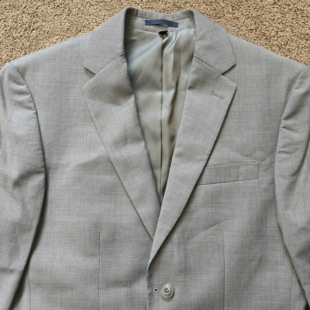 Jos A Bank 1905 Tailored Fit Gray Wool Stretch Suit Jacket Blazer Mens 36S NWT